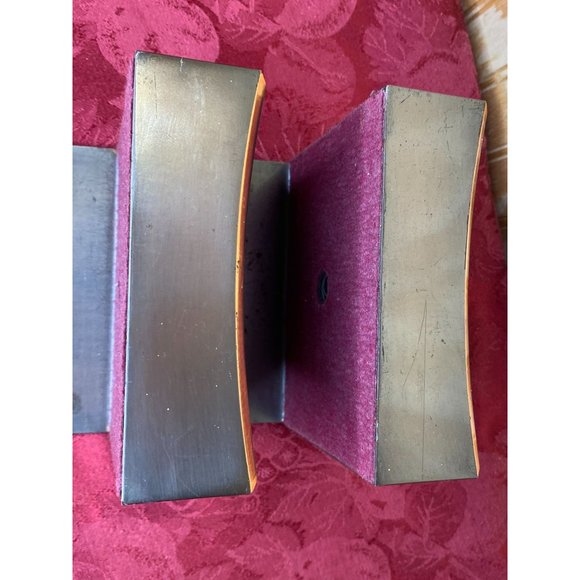 Vintage Delta (upper case) Symbol Triangle Weighted Bookends Pair 2lbs. Each Bro - Picture 6 of 16